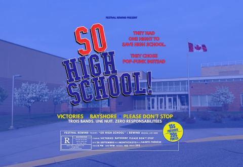 Poster: So High School! — VICTORIES • BAYSHORE • PLEASE DONT STOP, Le Montecristo, Saturday, September 26