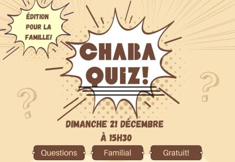 Poster: ChabaQuiz édition familiale