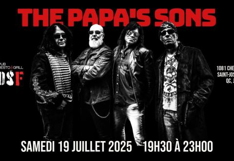 Poster: THE PAPA'S SONS au Resto-Pub de la Montagne 19 juillet 2025