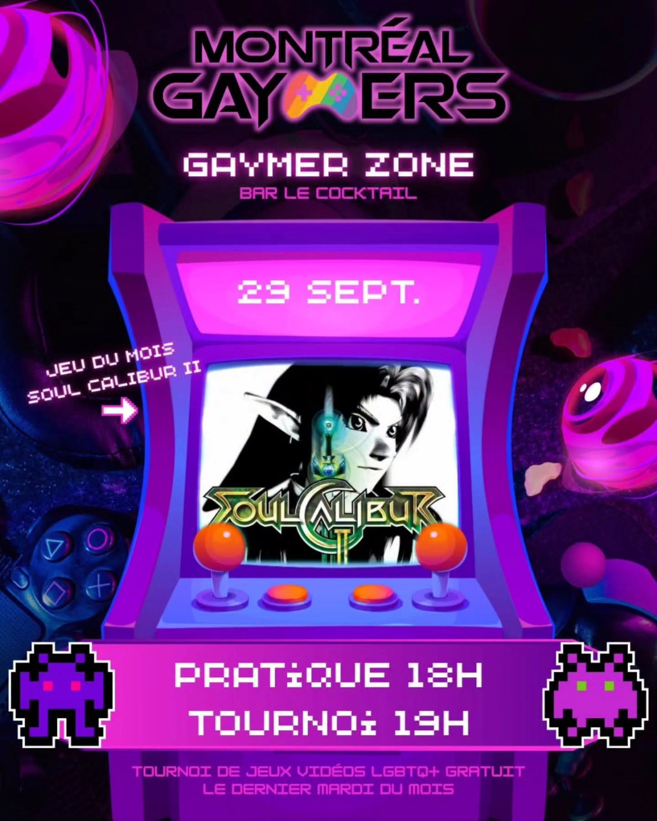 Affiche : Gaymer Zone (tournoi de jeux vidéo LGBTQ+)