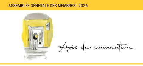 Poster: ASSEMBLÉE GÉNÉRALE DES MEMBRES 2026