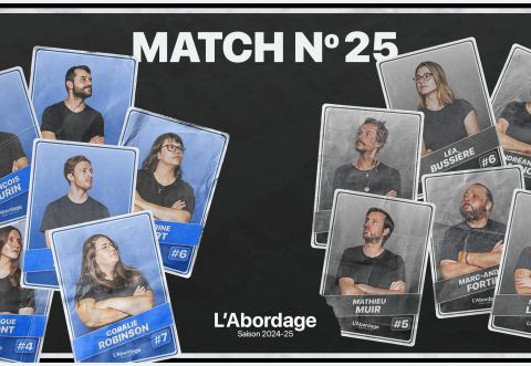 Poster: Match #25 de L'Abordage : Bleus et Noirs, Le Boq / Boquébière - Microbrasserie, Sunday, March 30