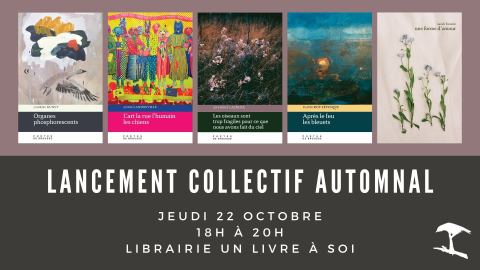 Poster: Lancement collectif automnal, Librairie un livre à soi, Thursday, October 22