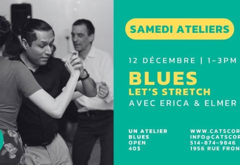 Poster: Atelier BLUES - let's stretch, Cat’s Corner, Saturday, December 12