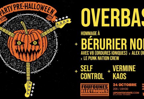 Poster: Overbass + Hommage à Bérurier Noir + Self Control + Vermine Kaos