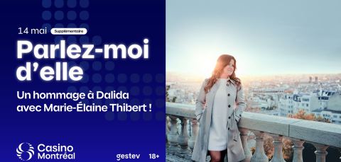 Poster: Parlez-moi d’elle : Un hommage à Dalida avec Marie-Élaine Thibert!