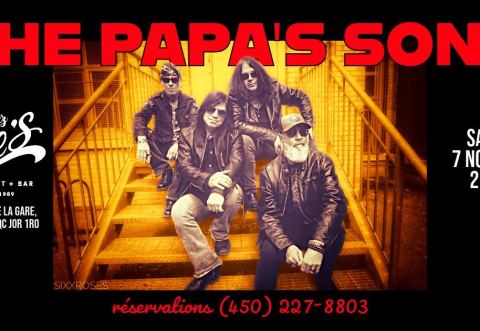 Poster: THE PAPA'S SONS @ Moe's Saint-Sauveur, Bistro chez Moe's Saint Sauveur, Saturday, November 7