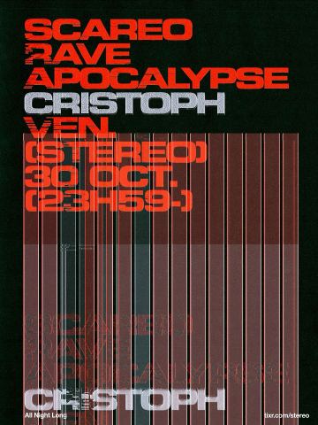 Poster: SCAREO'S RAVE APOCALYPSE : CRISTOPH [ALL NIGHT]