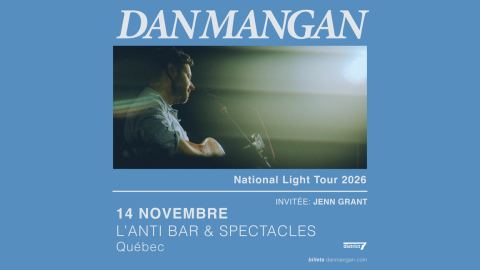 Poster: Dan Mangan - National Light Tour 2026 (avec Jenn Grant)
