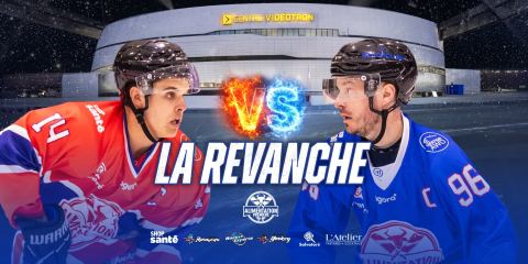 Poster: La Revanche : Lewis VS Primeau | Centre Vidéotron