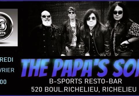 Poster: THE PAPA'S SONS au BP SPORTS, B-Sports resto-bar, Friday, February 27