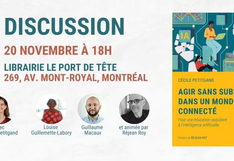 Poster: Causerie - Agir sans subir dans un monde connecté, Librairie Le port de tête, Thursday, November 20