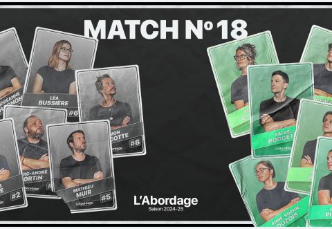 Poster: Match #18 de l'Abordage : Noirs et Verts, Le Boq / Boquébière - Microbrasserie, Sunday, February 2