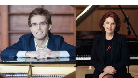 Poster: Florilège et découvertes du piano québécois - Louise Bessette et Philippe Prud’homme, Salle Paul-Desmarais, Wednesday, October 21