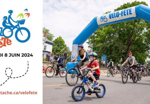 Poster: Vélo Fête, Maison de la culture et du patrimoine (Espace muséal du manoir Globensky), Saturday, June 8