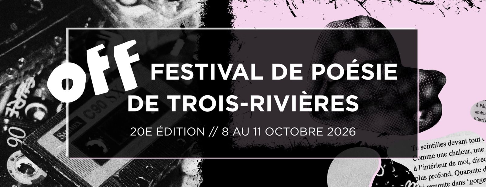 OFF Festival de poésie de Trois-Rivières, 20e édition, du 8 au 11 octobre 2026