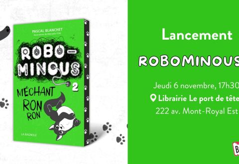 Poster: Lancement - Robominous 2, Librairie Le port de tête, Thursday, November 6