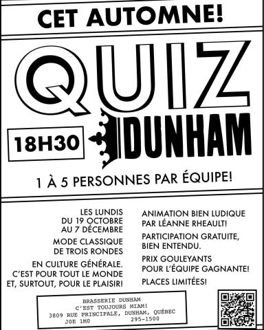 Poster: Quiz Dunham