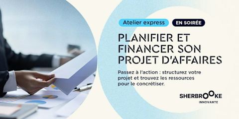 Poster: Atelier express de soir | Planifier et financer son projet d’affaires, QG de l'entrepreneuriat Promutuel Assurance, Wednesday, November 4