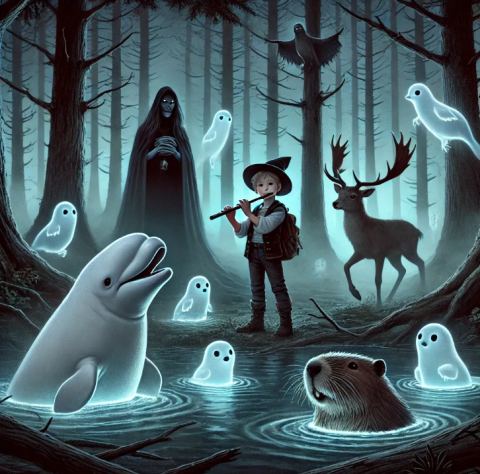 Poster: « Le mystère de la forêt hantée »