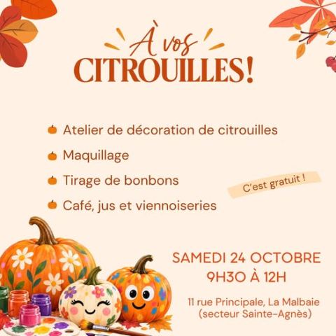 Poster: Décoration de citrouilles – Centre de Loisirs Sainte-Agnès