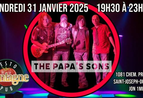 Poster: THE PAPA'S SONS au Resto-Pub de la Montagne vendredi 31 janvier 2025
