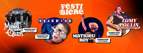Poster: FestiBière – Festival brassicole 2026, Espace Carpe Diem, Friday, September 18