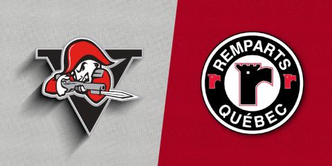 Poster: Les Voltigeurs de Drummondville contre Les Remparts de Québec