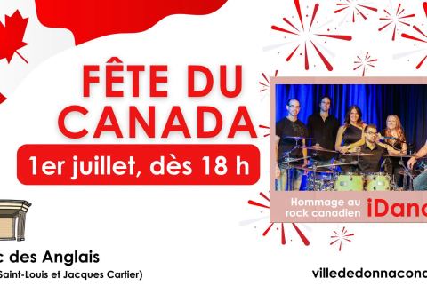Poster: Fête du Canada : party rock avec iDance, Parc des Anglais, Wednesday, July 1