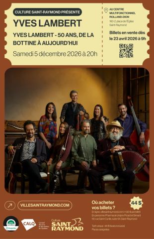 Poster: Spectacle de Yves Lambert - 50 ans, de la Bottine à aujourd'hui