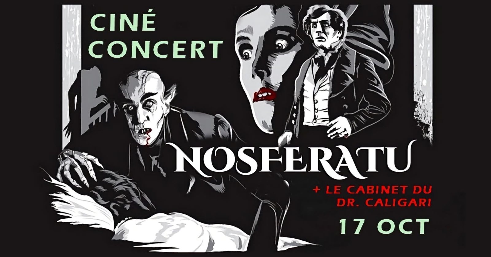 Affiche : Ciné-concert : Nosferatu et Le Cabinet du Dr Caligari (21 h 30)