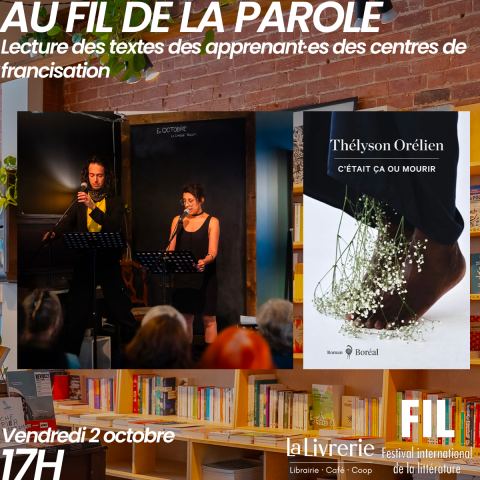 Poster: Au fil de la parole avec... Thélyson Orélien