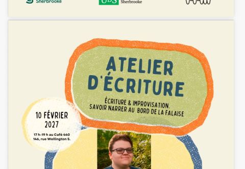 Affiche : Atelier d'écriture du DALL : Écriture et improvisation : savoir narrer au bord de la falaise, Café 440, mercredi 10 février