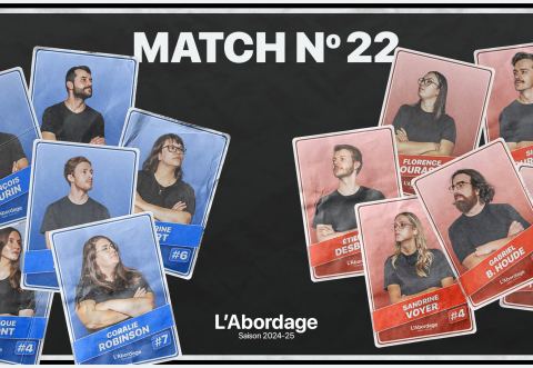 Poster: Match #22 de L'Abordage : Bleus et Rouges, Le Boq / Boquébière - Microbrasserie, Sunday, March 9