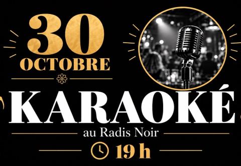 Poster: KARAOKE au Radis Noir, Radis Noir, pub nordique et café, Friday, October 30