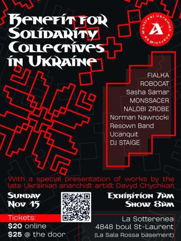 Poster: UKRAINE ANARCHISTS SOLIDARITY SHOW
