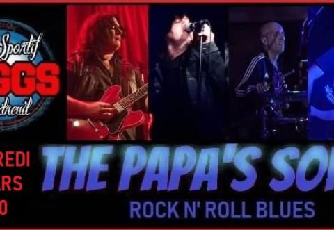 Poster: THE PAPA'S SONS - BAR LE BIGGS (Vaudreuil-Dorion), Bar Sportif Biggs Vaudreuil, Friday, March 31