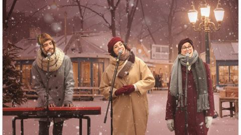 Poster: Noël s'invite chez vous - Marjolaine Morasse, Élie Dupuis et Élia Laure