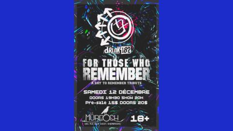 Poster: Hommage a Blink 182 (Drink 182) // Hommage a A Day To Remember (For Those Who Remember)