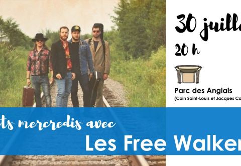Poster: Soirée country avec Les Free Walkers, Parc des Anglais, Wednesday, July 30