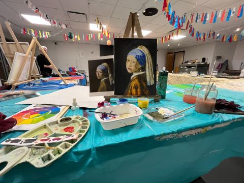 Poster: Cours de peinture- adultes