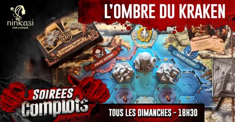 Affiche : Les Dimanche Complots: L’Ombre du Kraken, Ninkasi Bar & Bistro, dimanche 15 novembre