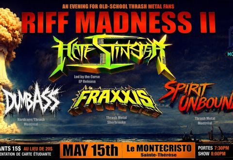 Poster: RIFF MADNESS II au Montécristo, Le Montecristo, Friday, May 15