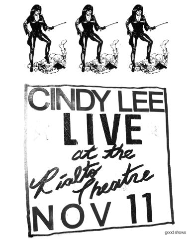 Poster: Cindy Lee - Montréal Deuxième soirée