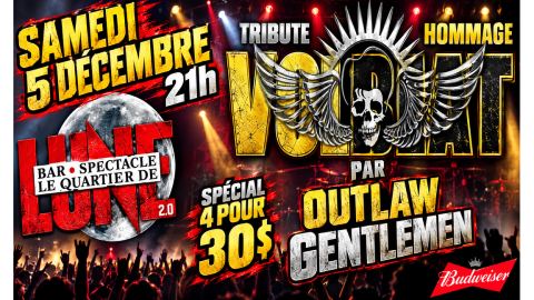 Poster: SOIRÉE HOMMAGE A VOLBEAT AU QUARTIER DE LUNE QUEBEC