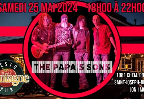 Poster: THE PAPA'S SONS au Resto-pub de la Montagne, Resto-Pub de la Montagne, Saturday, May 25