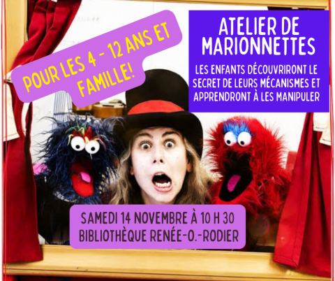 Poster: Atelier : La marionnette