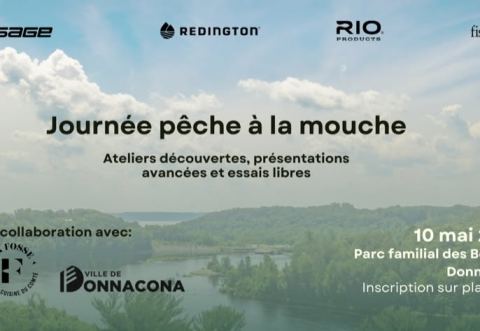 Poster: Pêche à la mouche Donnacona, Parc Familial des Berges, Saturday, May 10