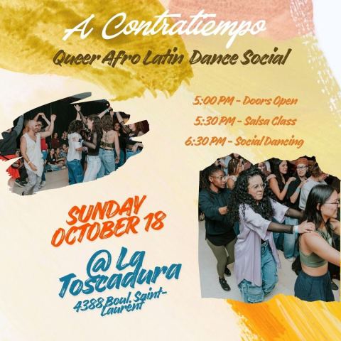 Poster: A Contratiempo - Queer Afro-Latin Dance Social