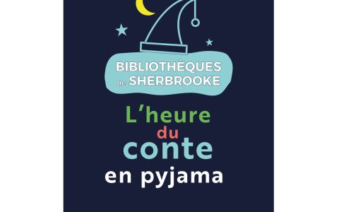 Poster: L'heure du conte en pyjama - Bibliothèque Bertrand-Delisle